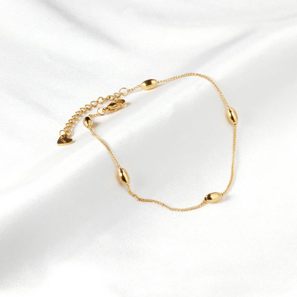 Simple Sparkle, Stainless Steel Anklet