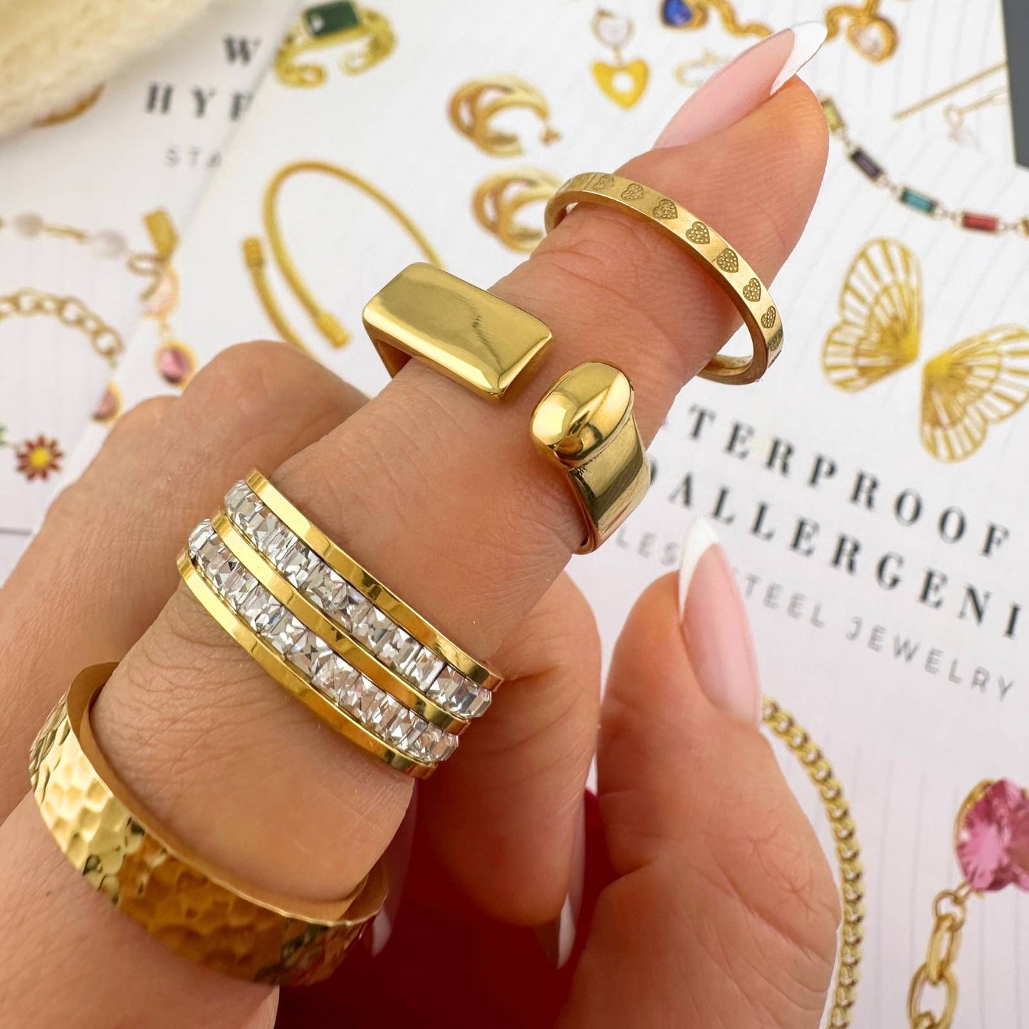 The Darling Ring, 18K Gold Plated Steel