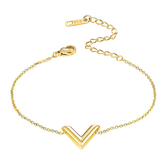 Vera V , 18K Gold Plated Steel Bracelet