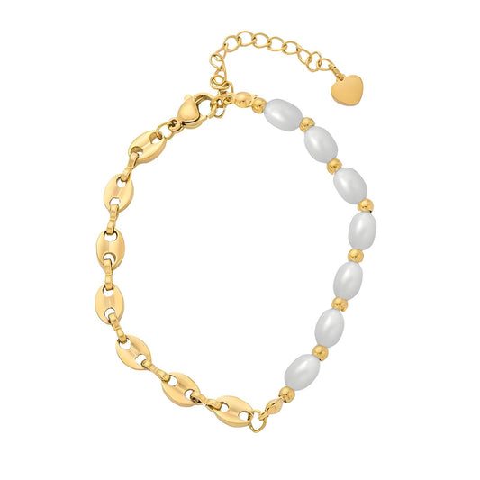 PearlBound, 18K Gold Plated Steel