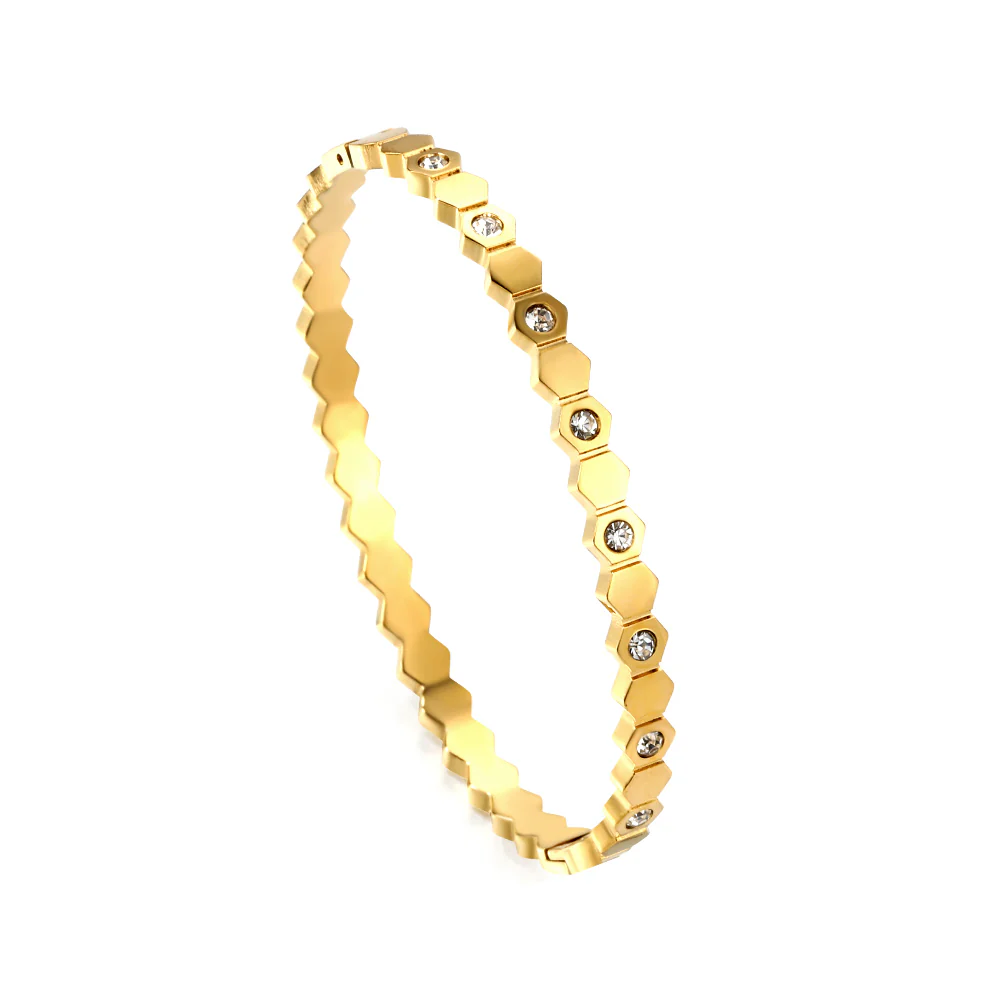 The Celeste Bangle, 18k Gold Plated Bracelet