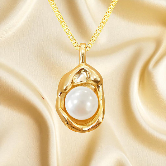 Serenity Pearl , 18K Gold Plated Steel