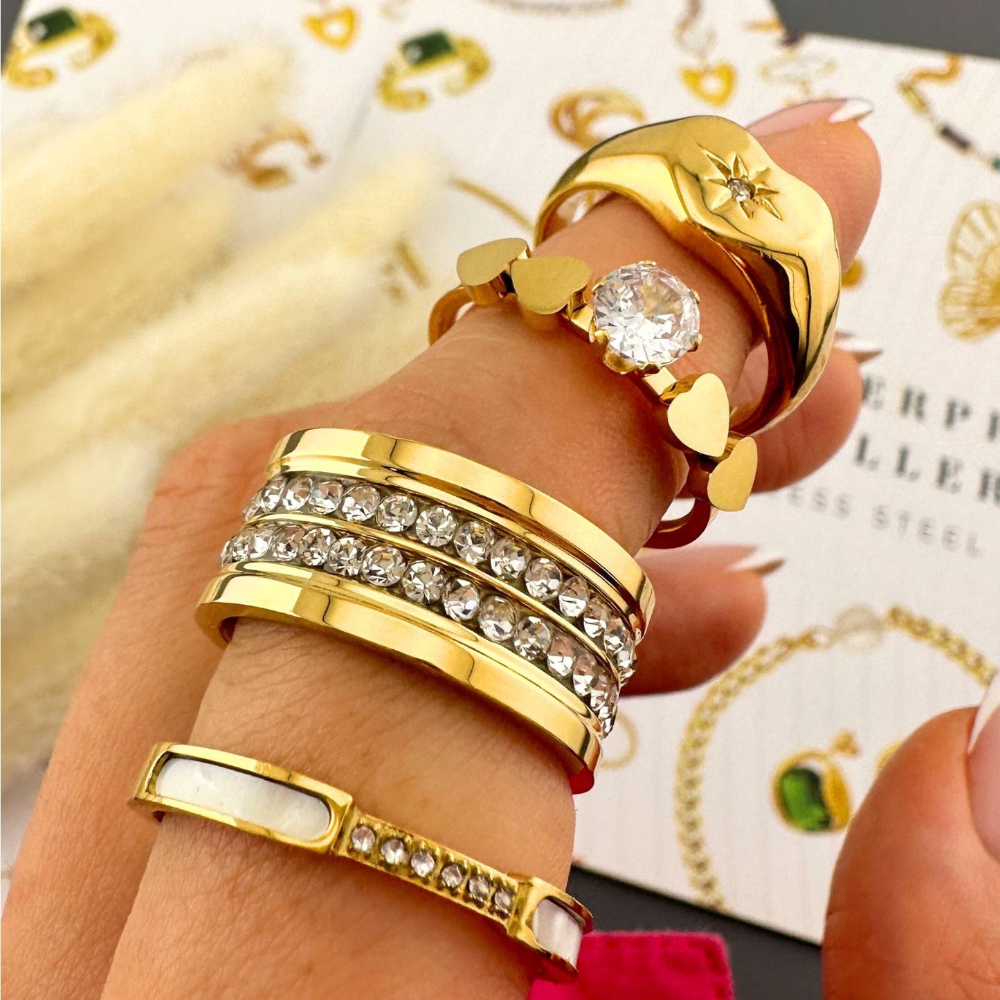 Luvé, 18K Gold Plated Steel Ring