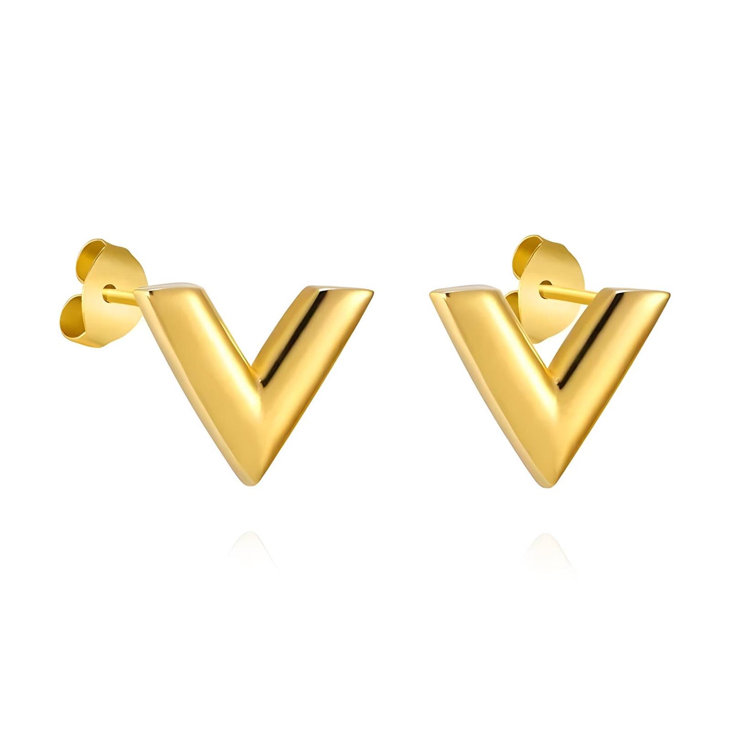 V-Luxe, 18K Gold Plated Steel Earrings
