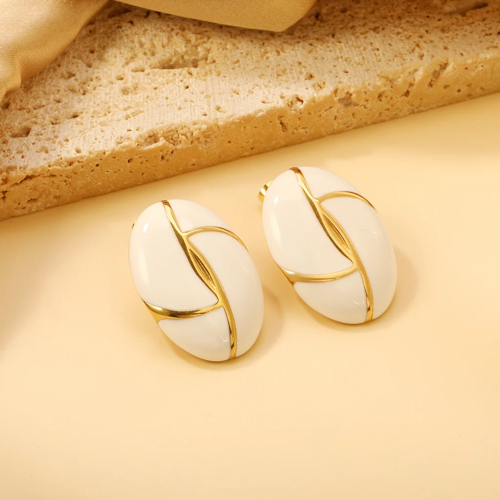 Ivory Luxe, Stainless Steel Earring