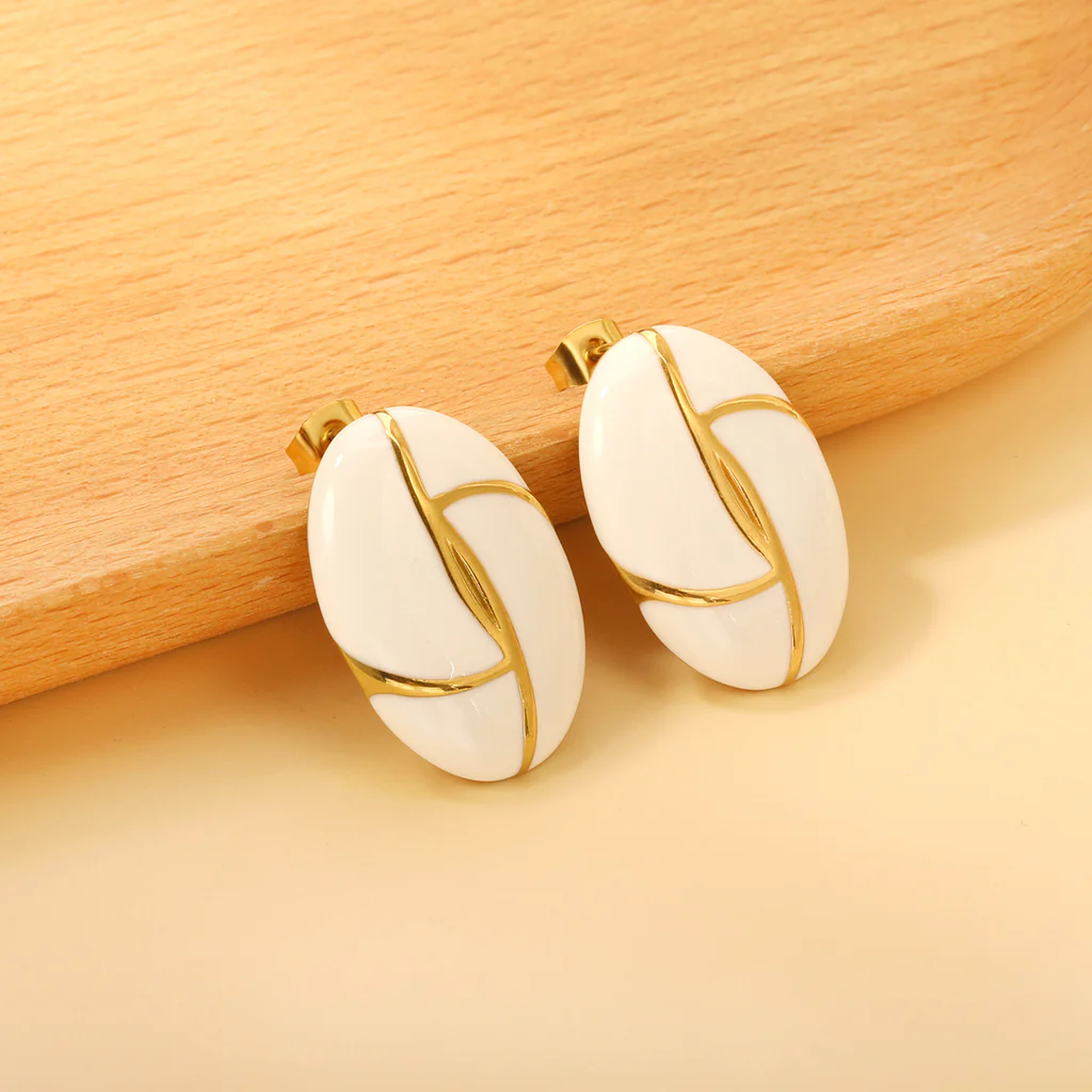 Ivory Luxe, Stainless Steel Earring
