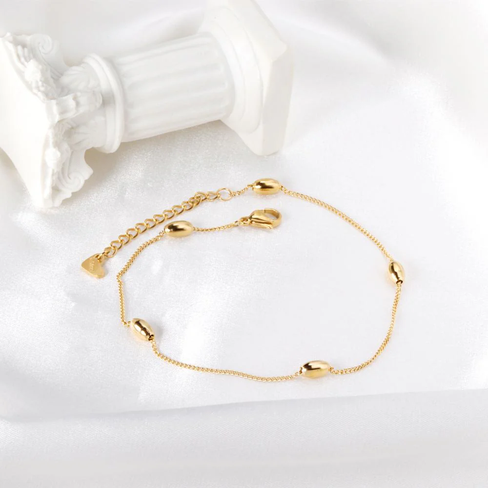 Simple Sparkle, Stainless Steel Anklet