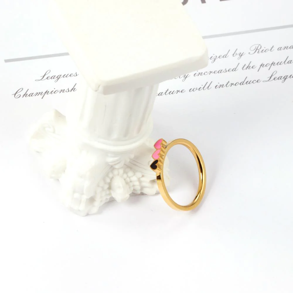 Trio Hearts, 18k Gold Plated Ring