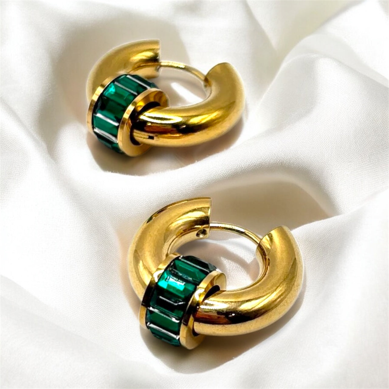 Amethyst Glow, Stainless Steel Earring