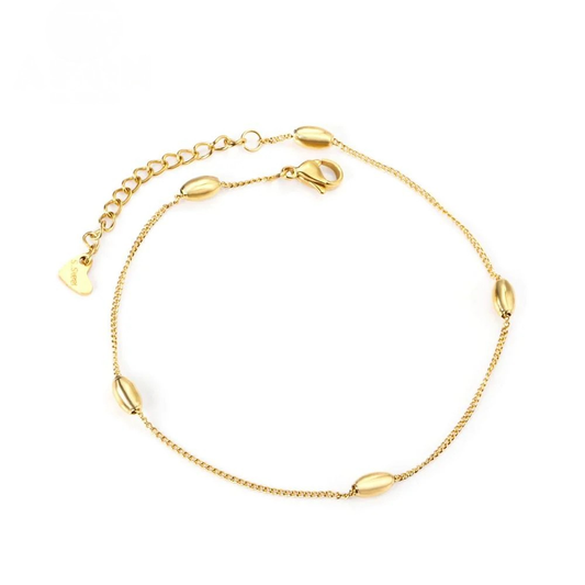 Simple Sparkle, Stainless Steel Anklet