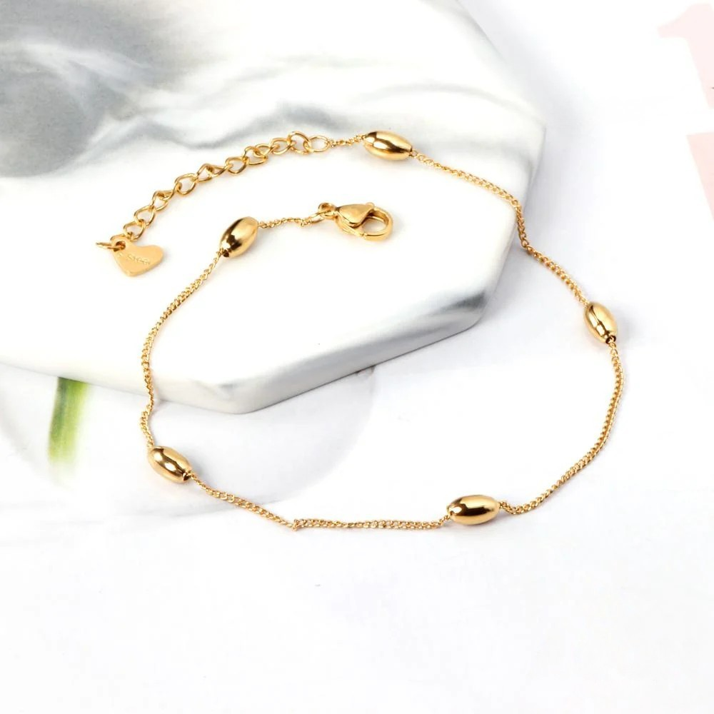 Simple Sparkle, Stainless Steel Anklet